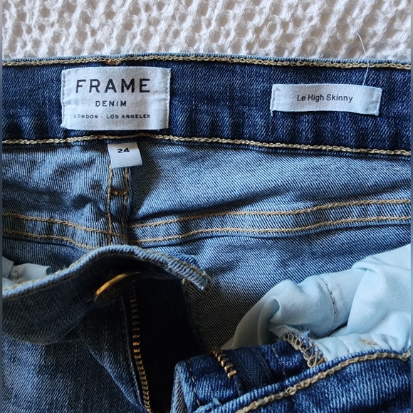 FRAME Le High skinny jeans women's size 24 - Picture 3 of 3